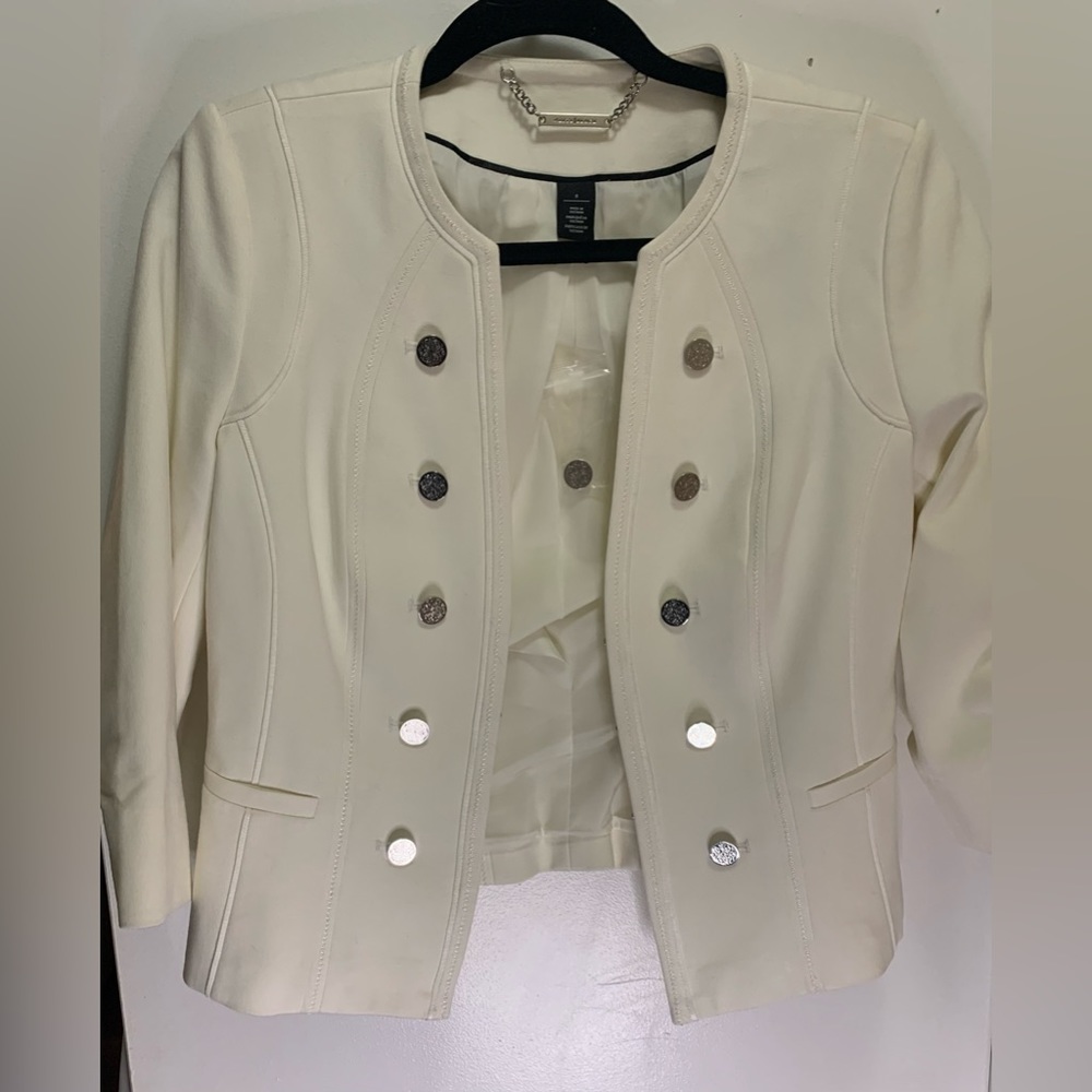 Chic white ponte jacket